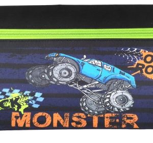 Single Zip Monster Truck Pencil Bag 33cm