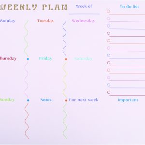 Weekly Planner 202x254 Notepad 60 sheet
