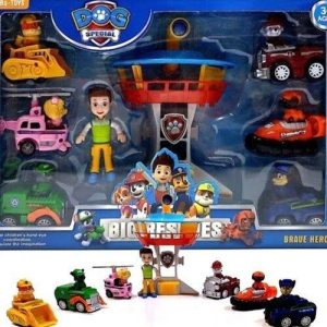 8Pc Paw Patrol With Tower Set