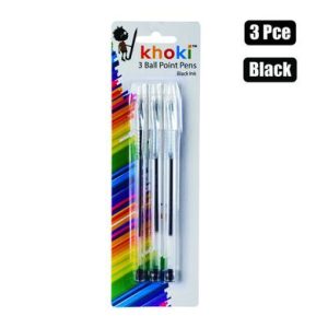Pen Ball Point 3pce Black