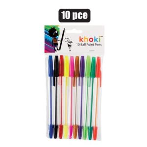 Pen Stickball Transparent x10 Asstd Colour