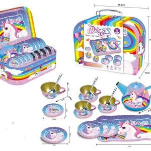 Dinosaur / Unicorn Tin Tea Set