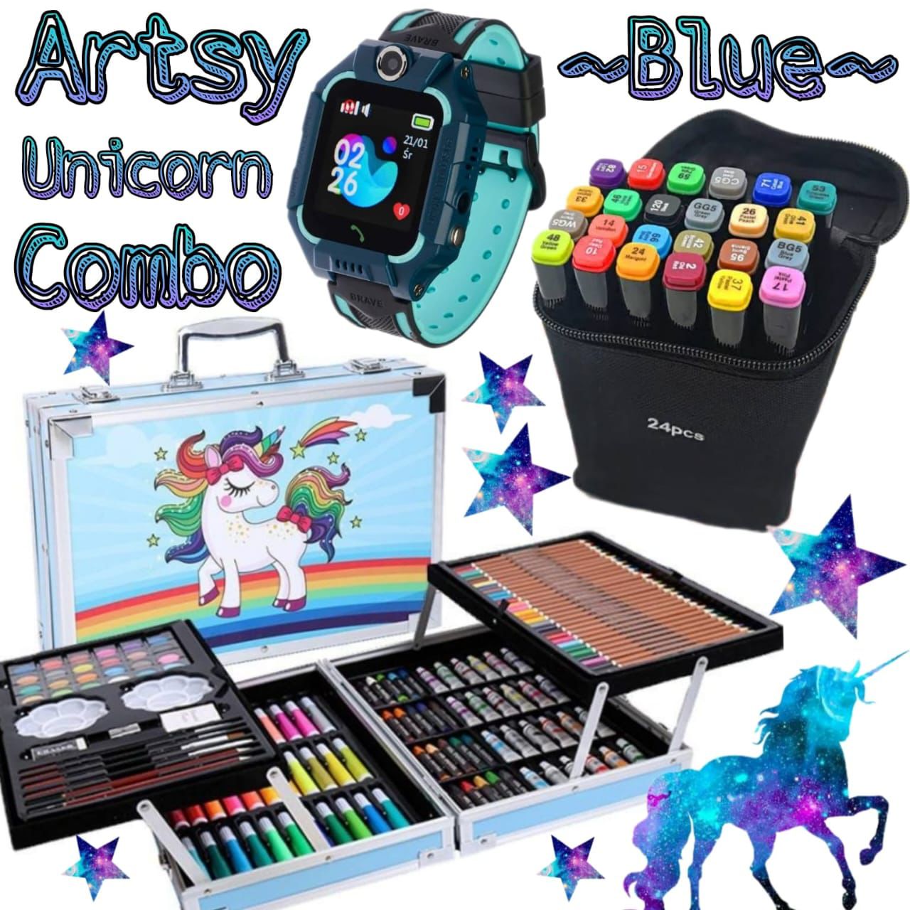 Artsy Unicorn Combo Blue