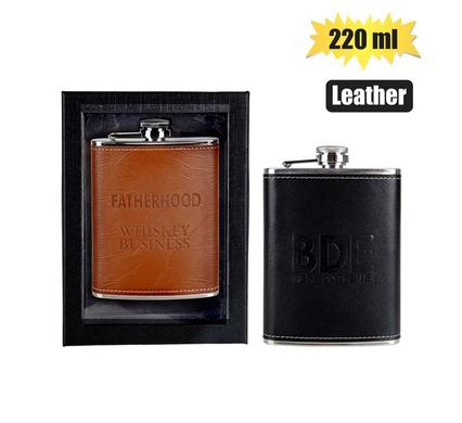Hip flask leather dad 220ml