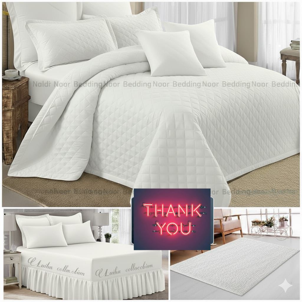 15-Piece Quilted Comforter Combo Set White