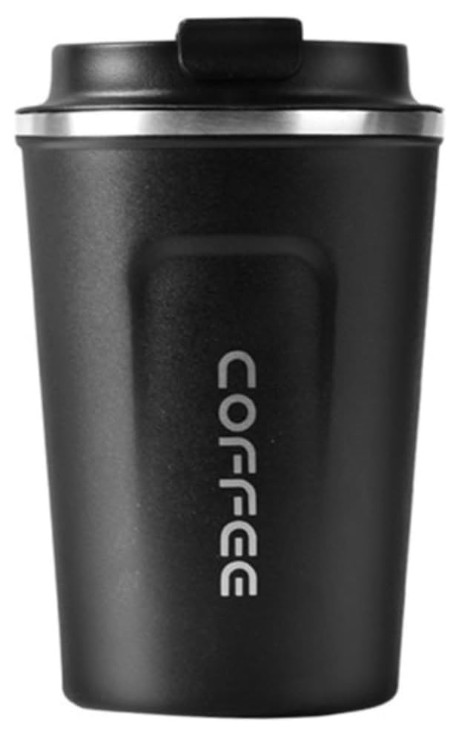 Stainless Steel Double Wall Thermal Insulated Travel Flask - Black