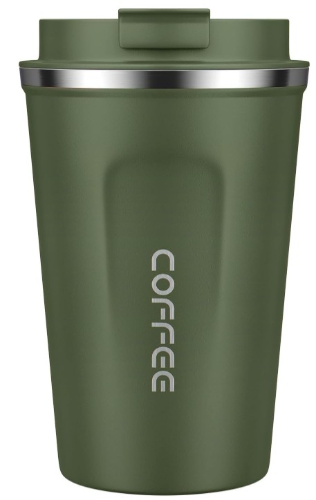 Stainless Steel Double Wall Thermal Insulated Travel Flask - Green