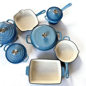 11Pcs Cast Iron Pots