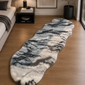 Wave Faux Fur Runner Rug