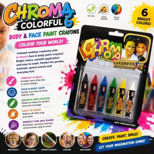 6 Piece Body & Face Paint Crayons