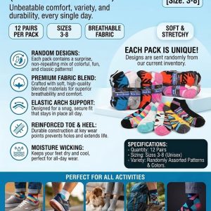 12PC Ankle Socks