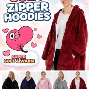 Oversized Hoodies with a Zipper