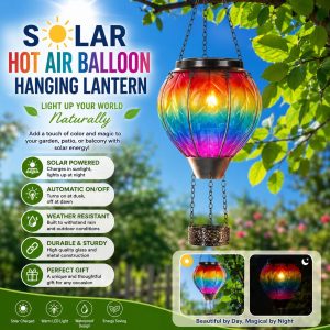 Solar Hot Air Balloon Hanging Lantern