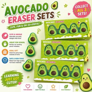 Avocado  Eraser Set