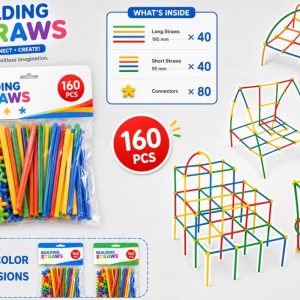 160pc Straw Building Set