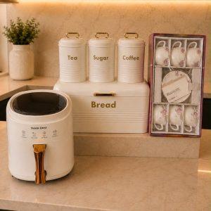 8L Airfryer, Breadbin Set and Cups Combo