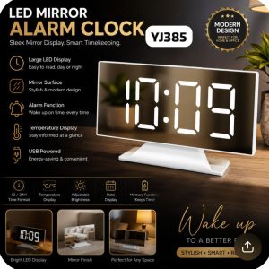 LED Mirror Alarm Clock