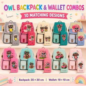 Owl Backpack and Wallet Combo