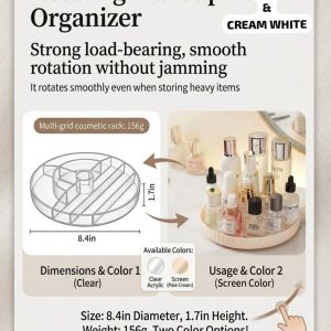 Single Layer Rotating Makeup Organizer