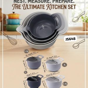 4pcs Plastic Mixing Bowls