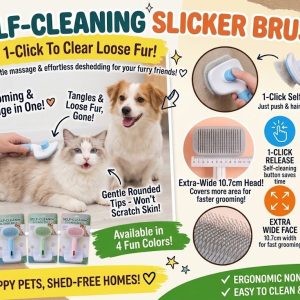 Self Cleaning pet brush