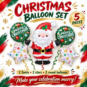 5PC Christmas Balloon Set
